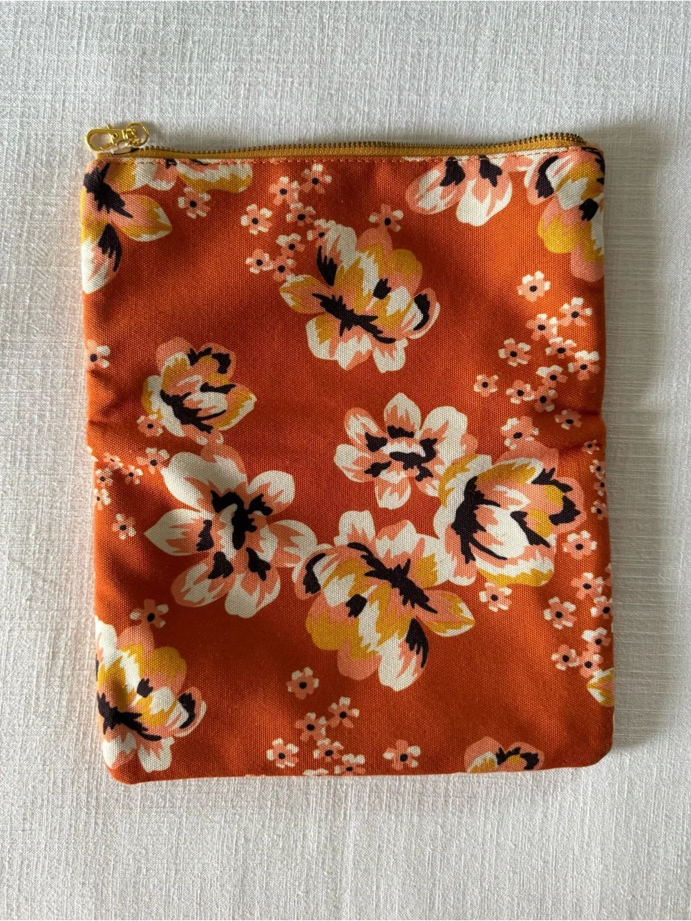 Rachel Pally Orange Floral Reversible Clutch